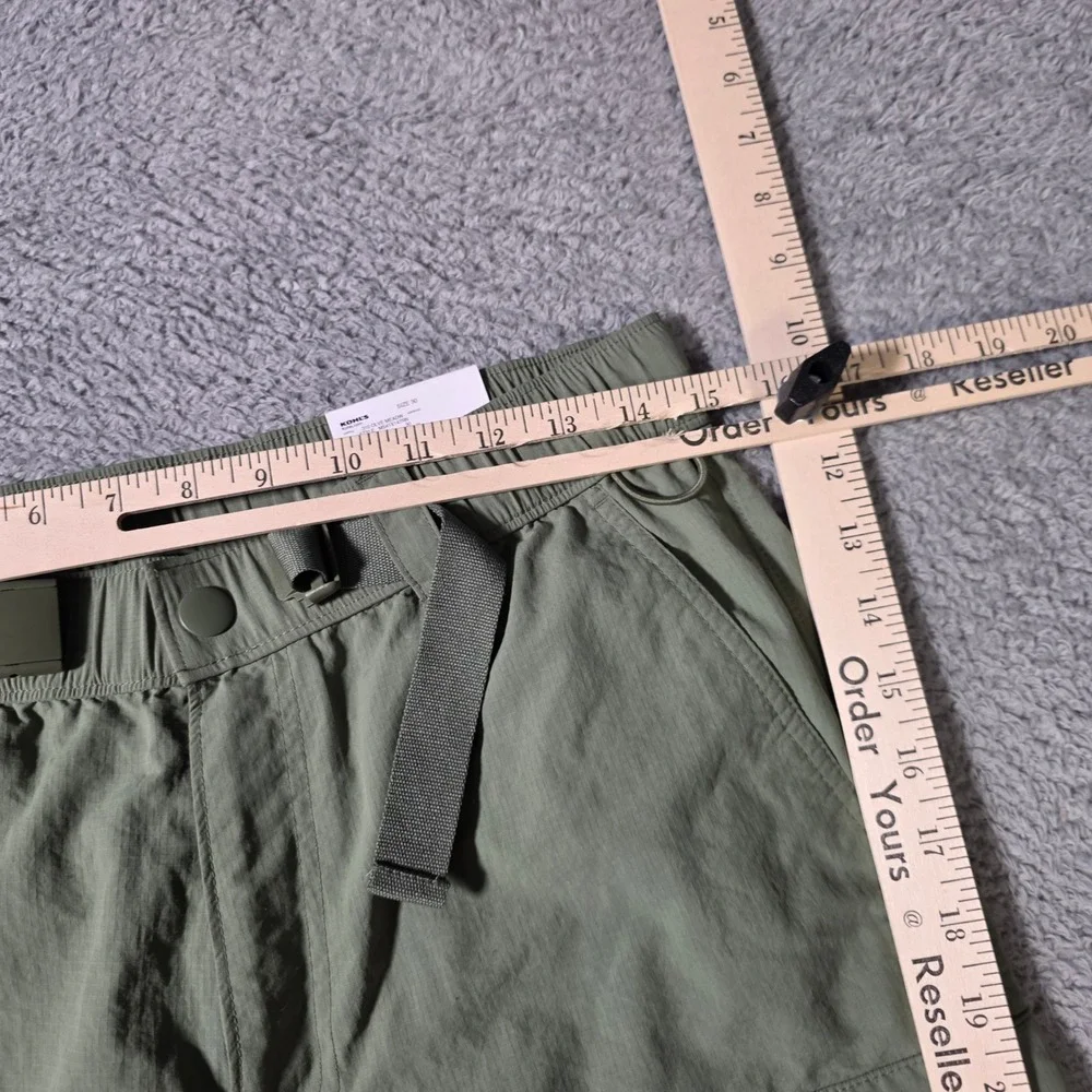Sonoma Mens 30 Outdoor Cargo Shorts Olive Green Wicking Belted Hiking MS41X147RN